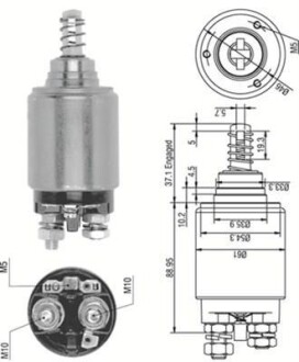 Реле стартера втягивающее MAGNETI MARELLI 940113050252