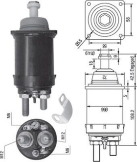 Реле стартера втягивающее MAGNETI MARELLI 940113050314