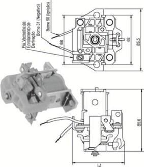 Реле стартера втягивающее MAGNETI MARELLI 940113050338