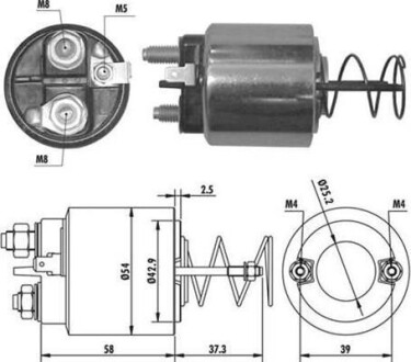 Реле стартера втягивающее MAGNETI MARELLI 940113050371