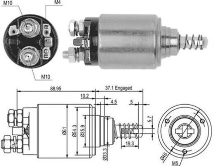 Реле стартера втягивающее MAGNETI MARELLI 940113050376