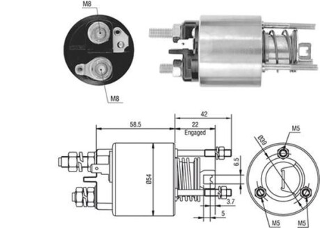 Реле стартера втягивающее MAGNETI MARELLI 940113050384