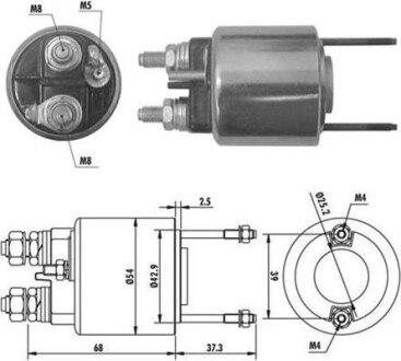 Реле стартера втягивающее MAGNETI MARELLI 940113050385