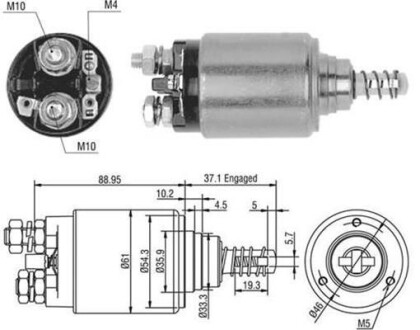 Реле стартера втягивающее MAGNETI MARELLI 940113050402