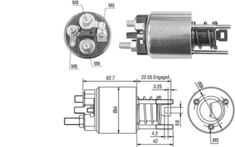 Реле стартера втягивающее MAGNETI MARELLI 940113050423