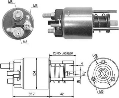 Реле стартера втягивающее MAGNETI MARELLI 940113050453