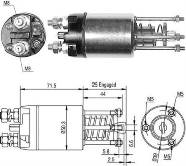 Реле стартера втягивающее MAGNETI MARELLI 940113050460