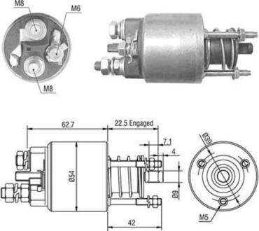 Реле стартера втягивающее MAGNETI MARELLI 940113050470