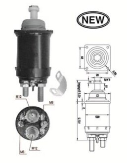 Реле стартера втягивающее MAGNETI MARELLI 940113050569