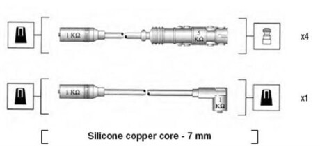 Провода высоковольтные, комплект MAGNETI MARELLI 941055050530