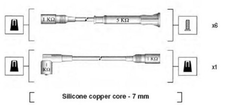 Провода высоковольтные, комплект MAGNETI MARELLI 941075050547