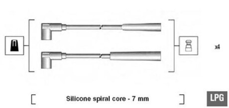 Провода высоковольтные, комплект MAGNETI MARELLI 941095100582