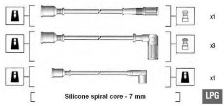 Провода высоковольтные, комплект MAGNETI MARELLI 941095620602