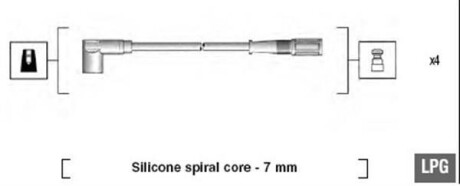 Провода высоковольтные, комплект MAGNETI MARELLI 941095780616