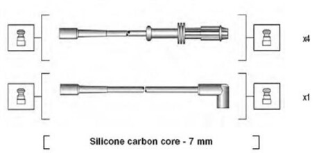 Провода высоковольтные, комплект MAGNETI MARELLI 941135120700