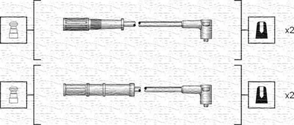Провода высоковольтные, комплект MAGNETI MARELLI 941318111161 (фото 1)