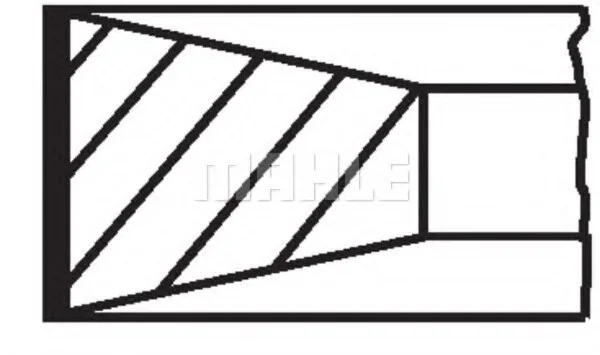Кольца поршневые на 1 цилиндр, комплект MAHLE / KNECHT 001 RS 11114 0N0 (фото 1)