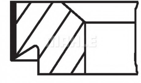 Кільця компресора D94,00 2,5-2,5-2,5 MAHLE / KNECHT 002 64 N0