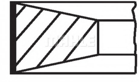 Кільця поршневі MB OM364/366 -98 (98мм/+0,5) (2,5-2,5-4) MAHLE / KNECHT 002 80 N1 (фото 1)