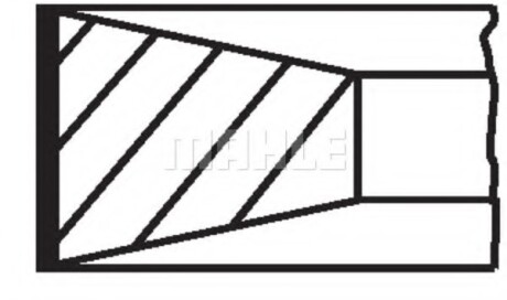 Кольца поршневые на 1 цилиндр, комплект MAHLE / KNECHT 002 80 V1