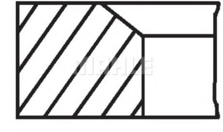 Кольца поршневые, комплект MAHLE / KNECHT 002 94 N0