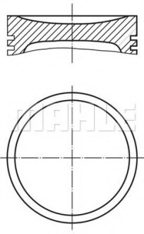 Поршень с кольцами, комплект MAHLE / KNECHT 003 94 01