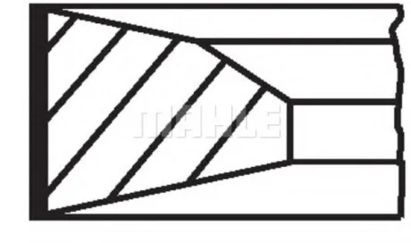Кольца поршневые на 1 цилиндр, комплект MAHLE / KNECHT 005 23 N1