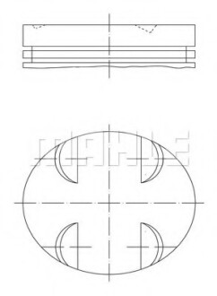 Поршень с кольцами, комплект MAHLE / KNECHT 005 24 01