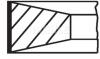 Кольца поршневые на 1 цилиндр, комплект MAHLE / KNECHT 008 05 V0 (фото 1)