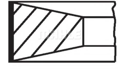 Кольца поршневые на 1 цилиндр, комплект MAHLE / KNECHT 008 05 V0