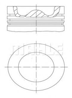 Поршень с кольцами, комплект MAHLE / KNECHT 009 99 00