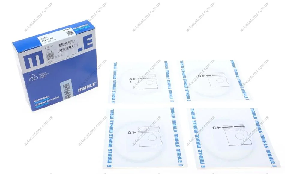 Кільця поршневі Opel Vectra 1.8i 95- (80.50mm/STD) (1.2-1.2-2) MAHLE / KNECHT 012 02 N0 (фото 1)