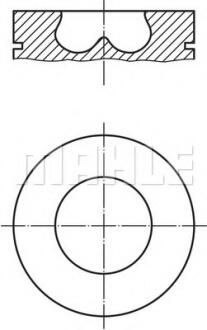 Поршень с кольцами, комплект MAHLE / KNECHT 013 PI 00107 000