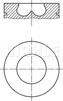 Поршень с кольцами, комплект MAHLE / KNECHT 013 PI 00107 002