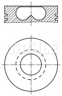 Поршень с кольцами, комплект MAHLE / KNECHT 015 69 02
