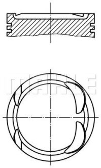 Поршень с кольцами, комплект MAHLE / KNECHT 021 PI 00117 000