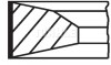Кольца поршневые на 1 цилиндр, комплект MAHLE / KNECHT 022 12 N0 (фото 1)