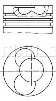 Поршень VW Caddy II 1.9 TDI 95-04 (79.51mm/STD) (3-4 циліндр) MAHLE / KNECHT 030 41 00 (фото 1)