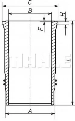 Гільза MAHLE / KNECHT 037WN35 (фото 1)