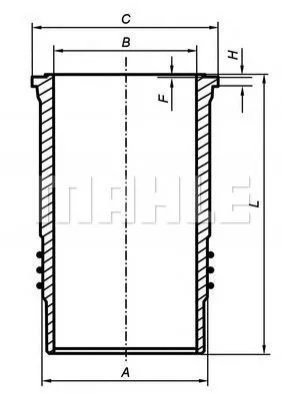 Гільза MAHLE / KNECHT 037WN48 (фото 1)