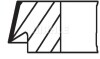 Кольца поршневые на 1 цилиндр, комплект MAHLE / KNECHT 043 76 N0 (фото 2)