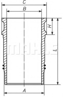 Гильза цилиндра MAHLE / KNECHT 061 LW 00100 001