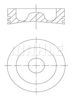 Поршень с кольцами, комплект MAHLE / KNECHT 061 PI 00129 000