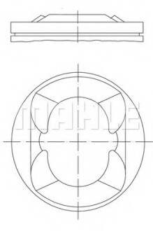 Поршень с кольцами, комплект MAHLE / KNECHT 081 PI 00110 000