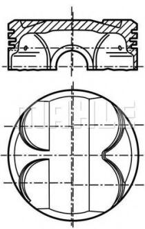Поршень с кольцами, комплект MAHLE / KNECHT 081 PI 00111 000