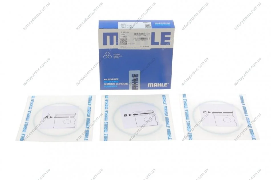 Кільця поршневі,комплект MAHLE / KNECHT 083 27 N0 (фото 1)