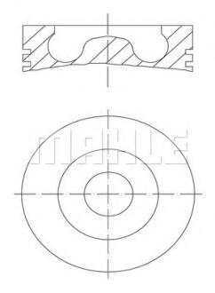 Поршень с кольцами, комплект MAHLE / KNECHT 099 PI 00127 000