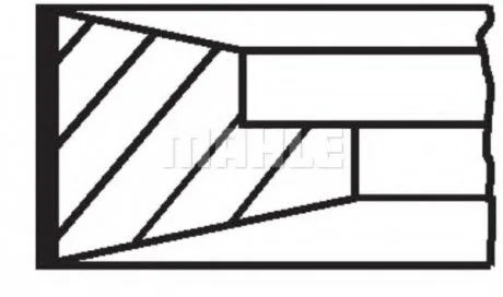 Кольца поршневые, комплект MAHLE / KNECHT 099 RS 00127 0N0