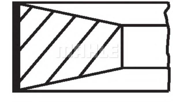 Кольца поршневые на 1 цилиндр, комплект MAHLE / KNECHT 213 09 N0 (фото 1)