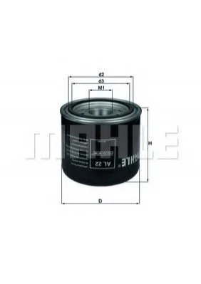Фільтр вологоосушувача MAHLE / KNECHT AL22 (фото 1)